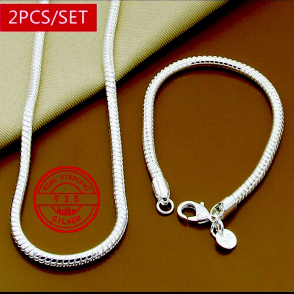 5 mm necklace and bracelet set